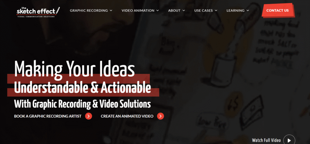 The sketch effect webpage.