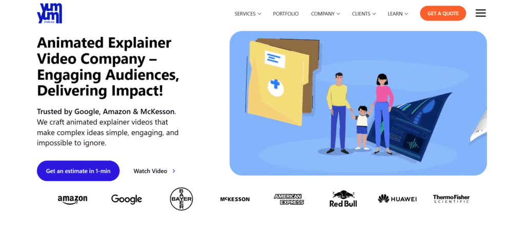 Yum yum videos webpage.